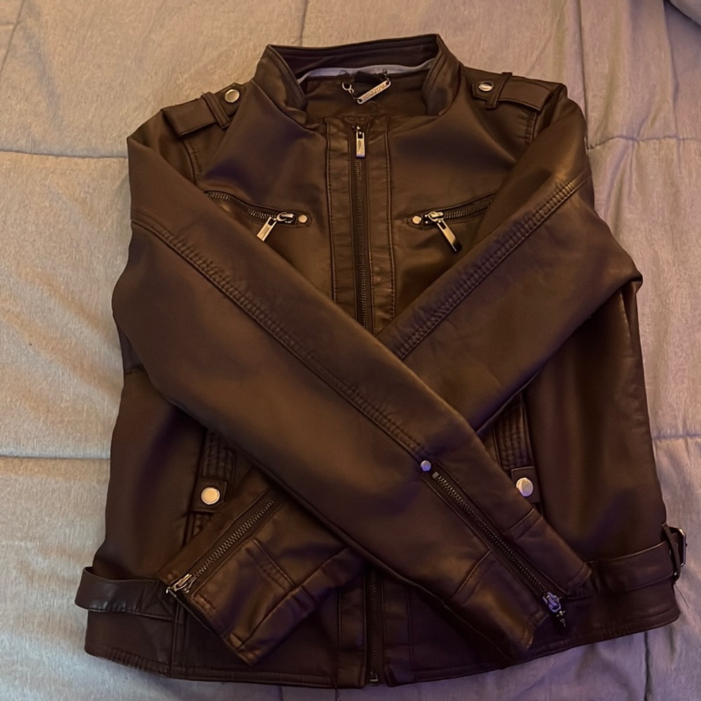 Joujou brand leather jacket